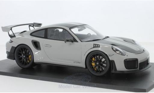 Porsche 991 GT2 RS 1/18 Spark 911 (.2) GT2 RS grigio/carbon 2018 Weissach Package modellino in miniatura
