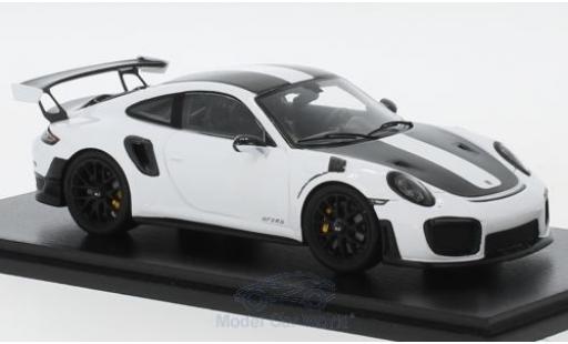 Porsche 991 GT2 RS 1/43 Spark 911 ( II) GT2 RS bianco/nero 2018 Weissach Package modellino in miniatura