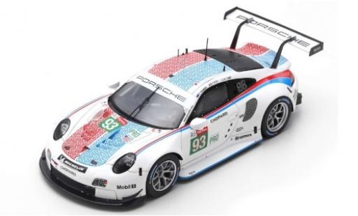 Porsche 992 RSR 1/87 Spark 911 (991) RSR GTE No.93 GT Team LMGTE Pro 24h Le Mans 2019 P.Pilet/E.Bamber/N.Tandy modellino in miniatura