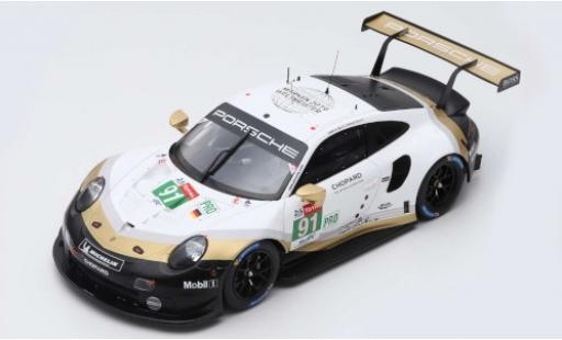 Porsche 992 RSR 1/87 Spark 911 (991) RSR No.91 GT Team LMGTE Pro 24h Le Mans 2019 R.Lietz/G.Bruni/F.Makowiecki modellino in miniatura