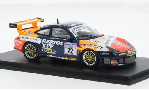 Porsche 996 GT3 1/43 Spark 911  R No.72 Repsol Racing Engineering Repsol 24h Le Mans 2000 1:43 modellino in miniatura