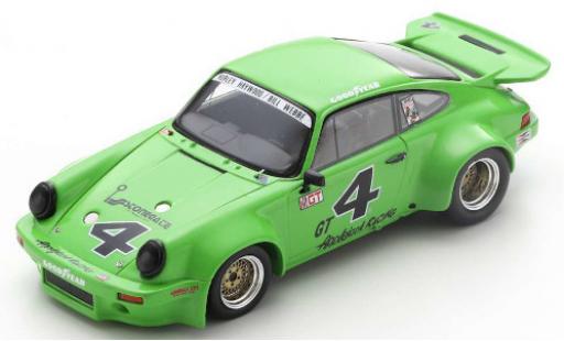 Porsche 930 RSR 1/43 Spark 911 Carrera RSR 3.0 No.4 Applejack Racing IMSA GT Laguna Seca 1974 H.Haywood/B.Webbe modellino in miniatura