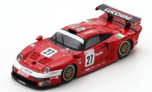 Porsche 996 GT1 1/43 Spark 911 GT1 No.27 BMS Scuderia Italia Lucchini 24h Le Mans 1997 C.Pescatori/P-L.Martini/A.Herrmann modellino in miniatura