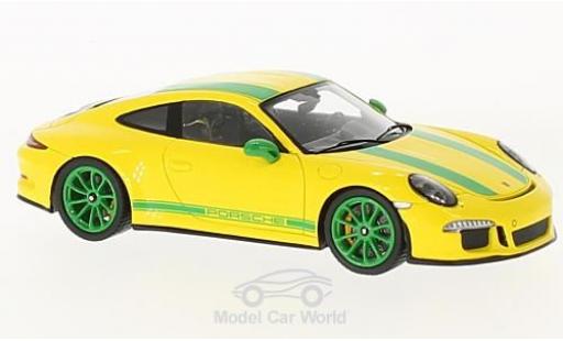Porsche 991 R 1/43 Spark 911 R giallo/verde 2017 modellino in miniatura