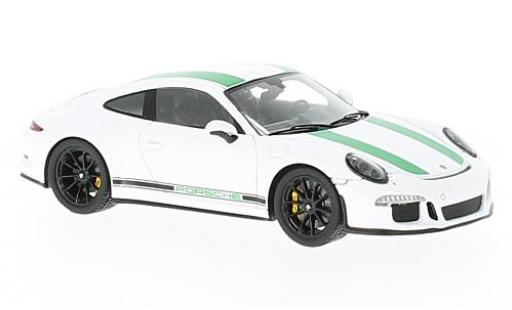 Porsche 991 R 1/43 Spark 911 R bianco/verde 2017 modellino in miniatura