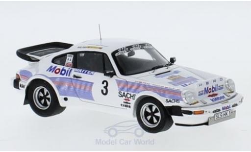 Porsche 930 Turbo 1/43 Spark 911 Turbo 3.3 No.3 Mobil Rallye DM Rallye Saarland 1983 M.Hero/D.Müller modellino in miniatura
