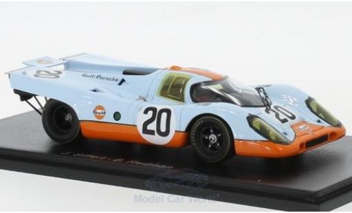 Porsche 917 1970 1/43 Spark K No.20 Gulf- Gulf 24h Le Mans 1970 B.Redman/J.Siffert modellino in miniatura