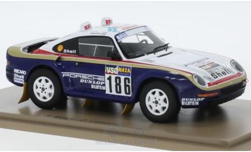 Porsche 959 1986 1/43 Spark No.186 Rothmans Rallye Paris Dakar 1986 mit Decals R.Metge/D.Lemoine modellino in miniatura