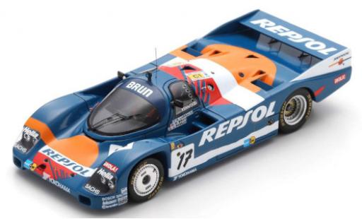 Porsche 962 1989 1/43 Spark C RHD No.17 Brun Racing Repsol 24h Le Mans 1989 O.Larrauri/W.Brun/J.Pareja modellino in miniatura