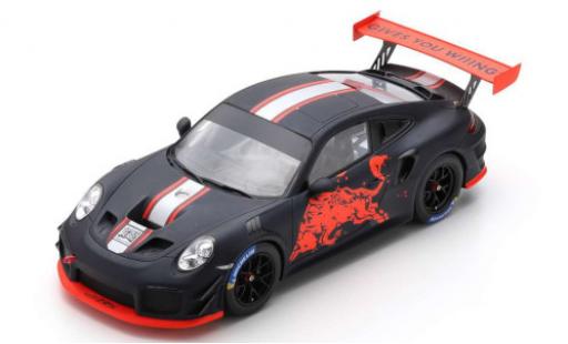 Aston Martin V8 Vantage GT2 1/18 Spark Porsche GT2 RS Clubsport matt-nero/Dekor Red Bull 2019 modellino in miniatura