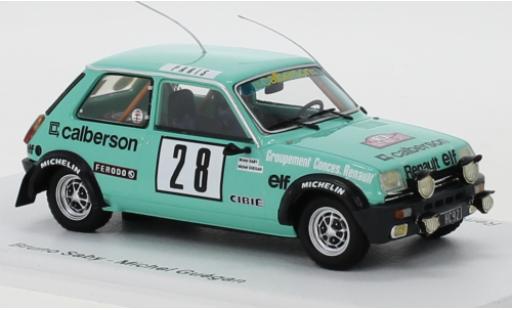 Renault 5 1/43 Spark Alpine No.28 Calberson Rallye WM Rally Monte Carlo 1979 B.Saby/M.Guegan modellino in miniatura
