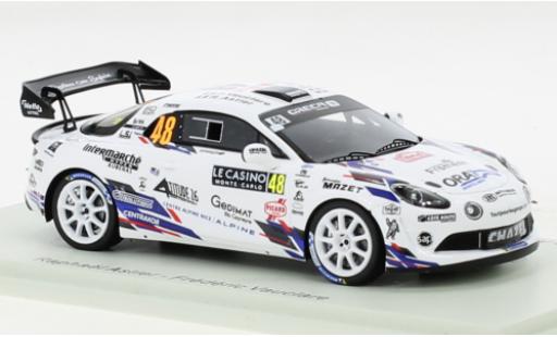 Alpine A110 1/43 Spark Rally RGT No.48 Rallye WM Rallye Monte Carlo 2022 modellino in miniatura