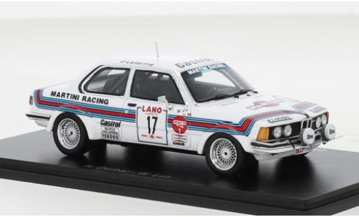 Bmw 323 1/43 Spark i (E21) Gr.2 No.17 Martini 24h Ypres 1980 modellino in miniatura