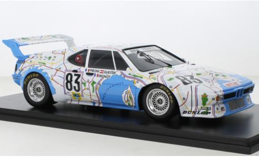 Bmw M1 1/18 Spark No.83 24h Le Mans 1980 modellino in miniatura