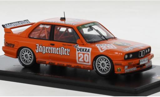 Bmw M3 1/43 Spark (E30) No.20 Team Linder Jägermeister DTM 1992 modellino in miniatura