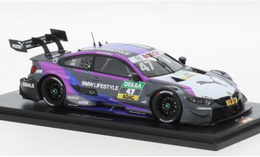 Bmw M4 1/43 Spark DTM No.47 Team RBM Lifestyle DTM Hockenheim 2018 modellino in miniatura