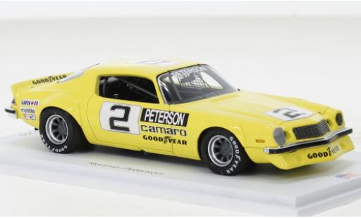 Chevrolet Camaro 1/43 Spark giallo No.2 IROC Daytona 1975 modellino in miniatura