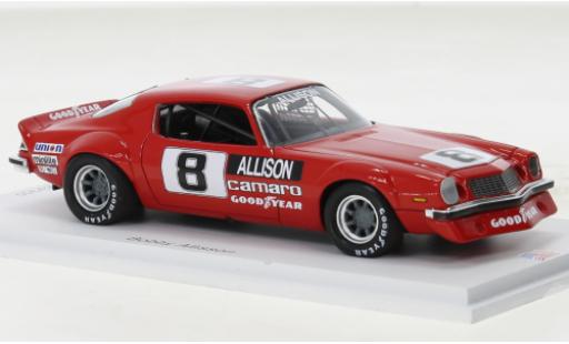 Chevrolet Camaro 1/43 Spark rosso No.8 IROC Daytona 1975 modellino in miniatura