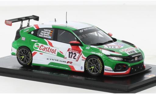 Honda Civic 1/43 Spark TCR No.172 Castrol Racing Castrol 24h Nürburgring 2021 modellino in miniatura