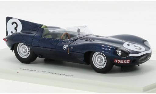 Jaguar D-Type 1/43 Spark RHD No.3 24h Le Mans 1957 modellino in miniatura