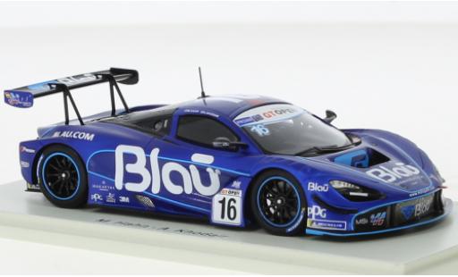 McLaren 720 1/43 Spark S GT3 No.16 Teo Martin Motorsport Blau Farmaceutica International GT Open 2019 modellino in miniatura