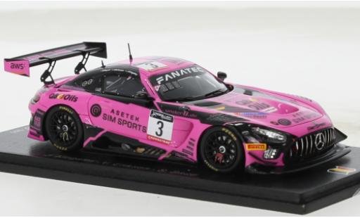 Mercedes AMG GT 1/43 Spark 3 No.3 Team GetSpeed 24h Spa 2022 modellino in miniatura