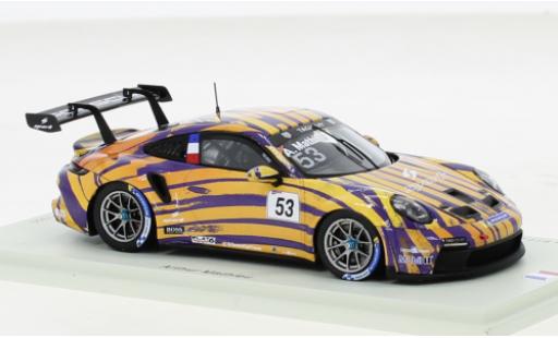 Porsche 991 GT3 Cup 1/43 Spark 911  No.53 Motorsport Carrera Cup France Spa 2021 modellino in miniatura