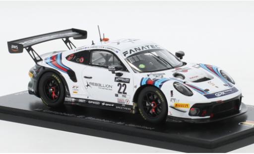 Porsche 991 GT3 R 1/43 Spark 911  No.22 GPX Martini Racing Martini 24h Spa 2021 modellino in miniatura