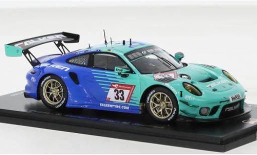 Porsche 991 GT3 R 1/43 Spark 911  No.33 Falken Motorsports Falken 24h Nürburgring 2022 modellino in miniatura
