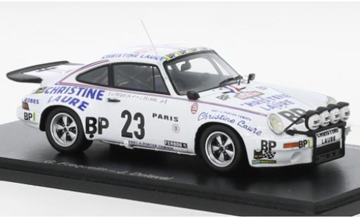 Porsche 930 RS 1/43 Spark 911 Carrera 3.0 No.23 Christine Laure Rallye WM Rallye Monte Carlo 1976 modellino in miniatura
