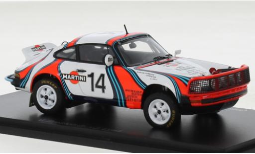 Porsche 930 1/43 Spark 911 SC 3.0 No.14 Martini Rallye WM Safari Rallye 1978 modellino in miniatura