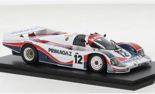 Porsche 956 1986 1/43 Spark No.12 24h Le Mans modellino in miniatura