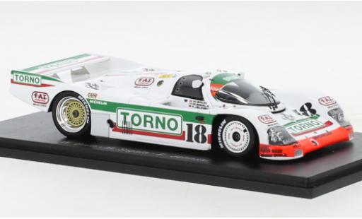 Porsche 962 1986 1/43 Spark C RHD No.18 Brun Motorsport Torno 24h Le Mans modellino in miniatura