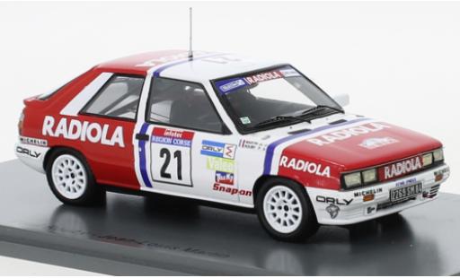 Renault 11 1/43 Spark Turbo No.21 Rallye WM Tour de Corse 1987 modellino in miniatura