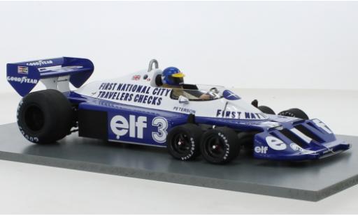 Tyrrell P34 1/18 Spark No.3 First National City Formel 1 GP Italien 1977 modellino in miniatura