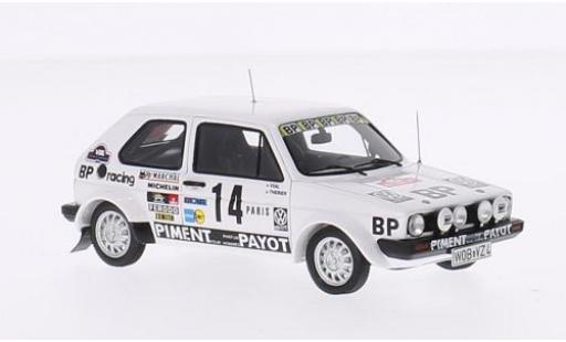 Volkswagen Golf 1/43 Spark GTI I No.14 BP Racing Rallye Monte-Carlo 1980 J-L.Therier/M.Vial modellino in miniatura