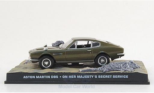 Aston Martin DBS 1/18 SpecialC metallico oliv James Bond 007 1969 Im Geheimdienst Ihrer Majestät ohne Vitrine modellino in miniatura