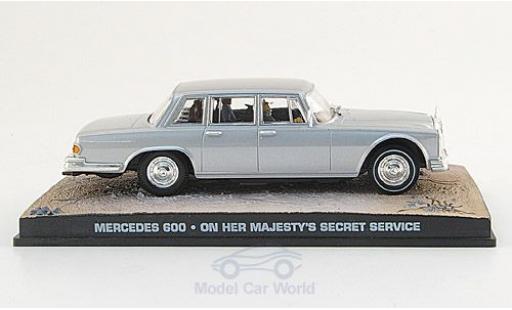 Mercedes 600 1/43 SpecialC grigio James Bond 007 1969 Im Geheimdienst Ihrer Majestät ohne Vitrine modellino in miniatura