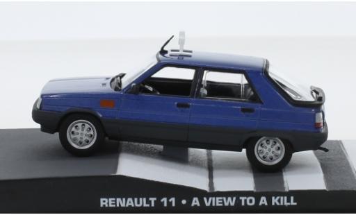 Renault 11 1/43 SpecialC metallico blu James Bond 007 A View To A Kill ohne Vitrine modellino in miniatura