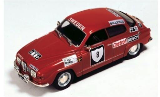 Saab 96 1/43 SpecialC V4 No.8 Rallye Schweden 1972 S.Blomqvist/A.Hertz ohne Vitrine modellino in miniatura