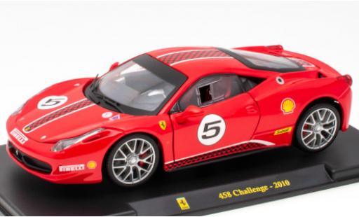 Ferrari 458 1/24 SpecialC Challenge rosso No.5 2010 modellino in miniatura