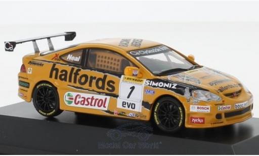 Honda Integra 1/43 SpecialC Type-R RHD No.1 Team Halfords BTCC 2006 M.Neal modellino in miniatura