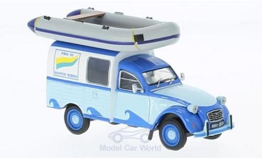 Citroen 2CV 1/43 SpecialC AKS 400 Centre Nautique mit Figur und Schlauchboot modellino in miniatura