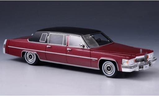 Cadillac Fleetwood 1/43 Stamp Models Limousine metallico rosso/matt-nero 1978 modellino in miniatura
