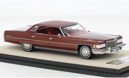 Cadillac Deville 1/43 Stamp Models DeVille Sedan metallise rosso 1976 modellino in miniatura