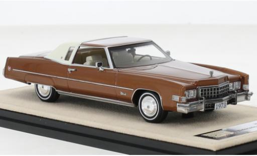 Cadillac Eldorado 1/43 Stamp Models Douane cabriolet metallise brun 1973 modellino in miniatura