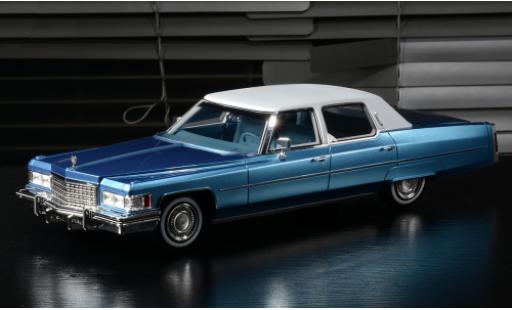 Cadillac Fleetwood 1/18 Stamp Models Brougham metallise blu/bianco 1976 modellino in miniatura