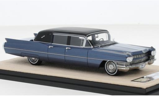Cadillac Fleetwood 1/43 Stamp Models formel Limousine Landau Top metallise blu/nero 1968 modellino in miniatura