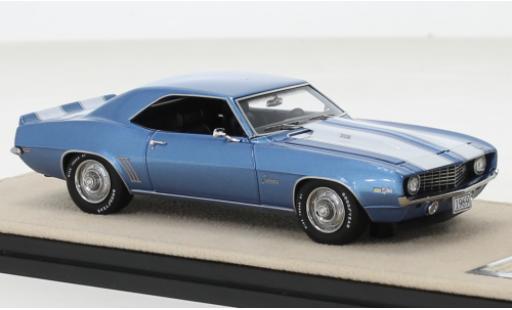 Chevrolet Camaro 1/43 Stamp Models Z28 metallise blu/bianco 1969 modellino in miniatura