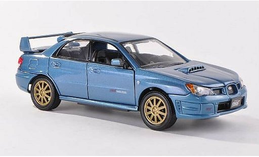 Subaru Impreza STI 1/24 Motormax blu-grigio modellini auto